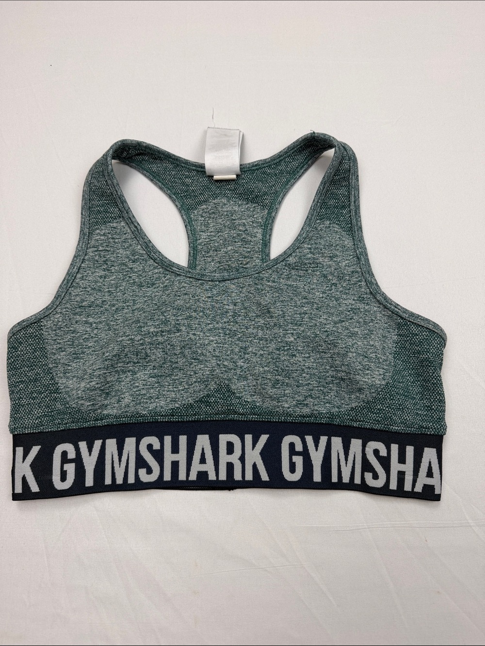 Gymshark Heather Teal Seamless Racerback Sports Bra